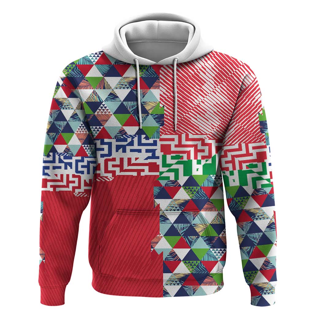 Hawaiian Floral Kakau Tropical Leaves-Sporty Style Zip Hoodie LT03 Pullover Hoodie Art - Polynesian Pride