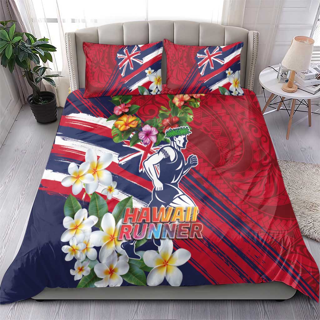 Hawaii Runner-Kakau Art with Lei and Plumeria Bedding Set LT03 - Polynesian Pride
