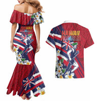 Hawaii Runner-Kakau Art with Lei and Plumeria Couples Matching Mermaid Dress and Hawaiian Shirt LT03 - Polynesian Pride