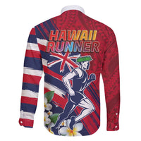 Hawaii Runner-Kakau Art with Lei and Plumeria Family Matching Long Sleeve Bodycon Dress and Hawaiian Shirt LT03 - Polynesian Pride