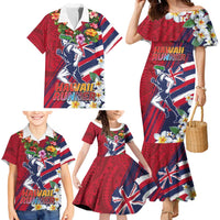 Hawaii Runner-Kakau Art with Lei and Plumeria Family Matching Mermaid Dress and Hawaiian Shirt LT03 - Polynesian Pride