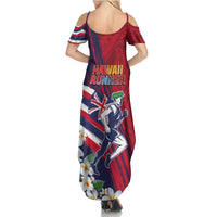 Hawaii Runner-Kakau Art with Lei and Plumeria Family Matching Summer Maxi Dress and Hawaiian Shirt LT03 - Polynesian Pride