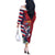 Hawaii Runner-Kakau Art with Lei and Plumeria Off The Shoulder Long Sleeve Dress