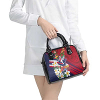 Hawaii Runner-Kakau Art with Lei and Plumeria Shoulder Handbag