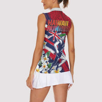 Hawaii Runner-Kakau Art with Lei and Plumeria Women Sleeveless Polo Shirt LT03 - Polynesian Pride