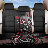 Aotearoa Toitu Te Tiriti Taniko Back Car Seat Cover Maori Taniwha Haka - Honour the Treaty LT03 One Size Black - Polynesian Pride