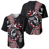 Aotearoa Toitu Te Tiriti Taniko Baseball Jersey Maori Taniwha Haka - Honour the Treaty LT03 - Polynesian Pride