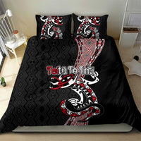 Aotearoa Toitu Te Tiriti Taniko Bedding Set Maori Taniwha Haka - Honour the Treaty LT03 - Polynesian Pride