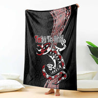 Aotearoa Toitu Te Tiriti Taniko Blanket Maori Taniwha Haka - Honour the Treaty LT03 - Polynesian Pride