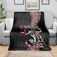 Aotearoa Toitu Te Tiriti Taniko Blanket Maori Taniwha Haka - Honour the Treaty LT03 - Polynesian Pride
