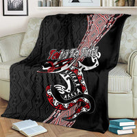 Aotearoa Toitu Te Tiriti Taniko Blanket Maori Taniwha Haka - Honour the Treaty LT03 - Polynesian Pride