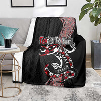 Aotearoa Toitu Te Tiriti Taniko Blanket Maori Taniwha Haka - Honour the Treaty LT03 - Polynesian Pride