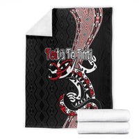 Aotearoa Toitu Te Tiriti Taniko Blanket Maori Taniwha Haka - Honour the Treaty LT03 - Polynesian Pride