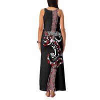Aotearoa Toitu Te Tiriti Taniko Family Matching Tank Maxi Dress and Hawaiian Shirt Maori Taniwha Haka - Honour the Treaty LT03 - Polynesian Pride