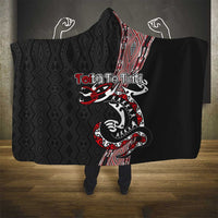Aotearoa Toitu Te Tiriti Taniko Hooded Blanket Maori Taniwha Haka - Honour the Treaty LT03 - Polynesian Pride