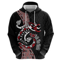 Aotearoa Toitu Te Tiriti Taniko Hoodie Maori Taniwha Haka - Honour the Treaty LT03 - Polynesian Pride