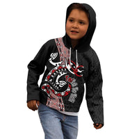 Aotearoa Toitu Te Tiriti Taniko Kid Hoodie Maori Taniwha Haka - Honour the Treaty LT03 - Polynesian Pride