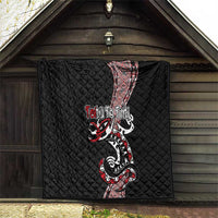 Aotearoa Toitu Te Tiriti Taniko Quilt Maori Taniwha Haka - Honour the Treaty LT03 - Polynesian Pride