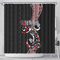 Aotearoa Toitu Te Tiriti Taniko Shower Curtain Maori Taniwha Haka - Honour the Treaty LT03 - Polynesian Pride