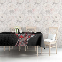 Aotearoa Toitu Te Tiriti Taniko Tablecloth Maori Taniwha Haka - Honour the Treaty LT03 - Polynesian Pride