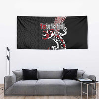 Aotearoa Toitu Te Tiriti Taniko Tapestry Maori Taniwha Haka - Honour the Treaty LT03 - Polynesian Pride