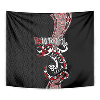 Aotearoa Toitu Te Tiriti Taniko Tapestry Maori Taniwha Haka - Honour the Treaty LT03 - Polynesian Pride
