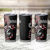 Aotearoa Toitu Te Tiriti Taniko Tumbler Cup Maori Taniwha Haka - Honour the Treaty LT03 - Polynesian Pride