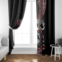 Aotearoa Toitu Te Tiriti Taniko Window Curtain Maori Taniwha Haka - Honour the Treaty LT03 - Polynesian Pride
