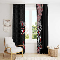 Aotearoa Toitu Te Tiriti Taniko Window Curtain Maori Taniwha Haka - Honour the Treaty LT03 - Polynesian Pride