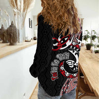 Aotearoa Toitu Te Tiriti Taniko Women Casual Shirt Maori Taniwha Haka - Honour the Treaty LT03 - Polynesian Pride