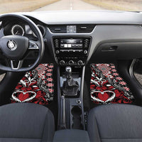 Aotearoa Maori Moko Art with Taniko Half Style Car Mats
