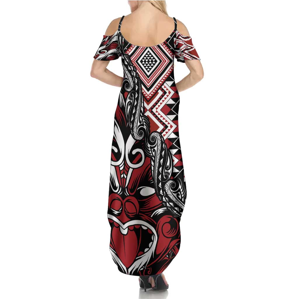 Aotearoa Maori Moko Art with Taniko Half Style Family Matching Summer Maxi Dress and Hawaiian Shirt LT03 - Polynesian Pride