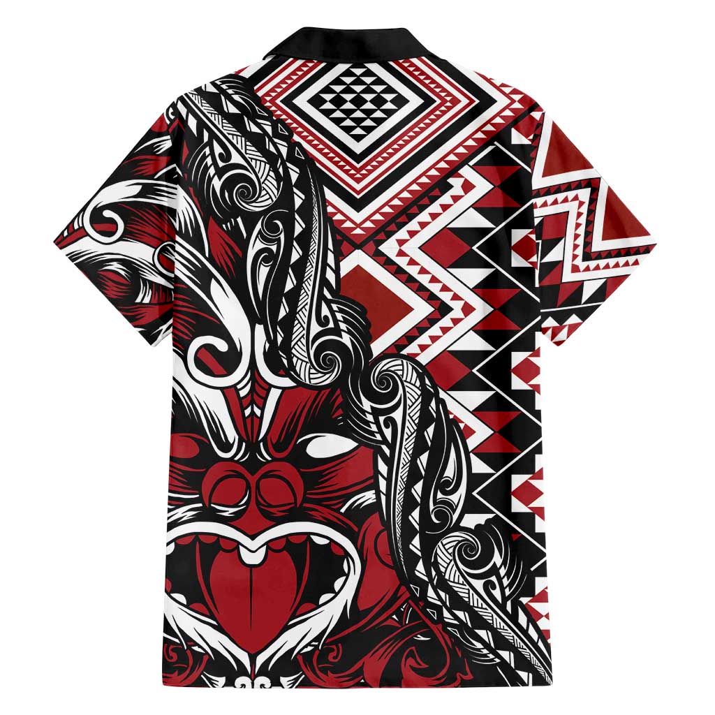 Aotearoa Maori Moko Art with Taniko Half Style Family Matching Tank Maxi Dress and Hawaiian Shirt LT03 - Polynesian Pride