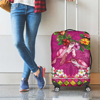 Hawaiian Lei Turtle and Plumeria Luggage Cover Polynerian Art Tattoo-Plum Pink Color LT03 - Polynesian Pride