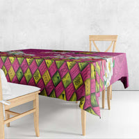 Hawaiian Lei Turtle and Plumeria Tablecloth Polynerian Art Tattoo-Plum Pink Color LT03 - Polynesian Pride
