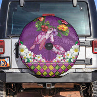 Hawaiian Lei Turtle and Plumeria Spare Tire Cover Polynerian Art Tattoo-Mauve Color LT03 Purple - Polynesian Pride
