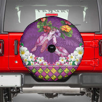 Hawaiian Lei Turtle and Plumeria Spare Tire Cover Polynerian Art Tattoo-Mauve Color LT03 - Polynesian Pride