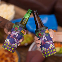 Hawaiian Lei Turtle and Plumeria 4 in 1 Can Cooler Tumbler Polynerian Art Tattoo-Navy Color LT03 - Polynesian Pride