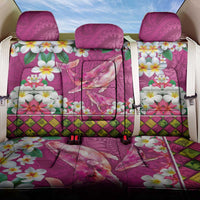 Hawaiian Plumeria and Humpback Whales Back Car Seat Cover Polynerian Art Tattoo-Plum Pink Color LT03 One Size Pink - Polynesian Pride