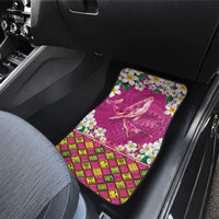 Hawaiian Plumeria and Humpback Whales Car Mats Polynerian Art Tattoo-Plum Pink Color LT03 - Polynesian Pride