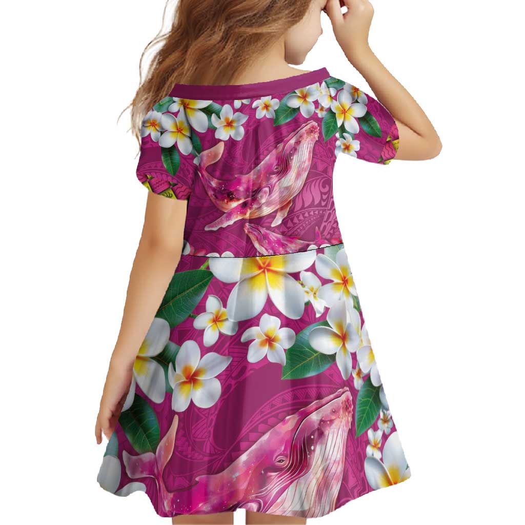 Hawaiian Plumeria and Humpback Whales Family Matching Mermaid Dress and Hawaiian Shirt Polynerian Art Tattoo-Plum Pink Color LT03 - Polynesian Pride