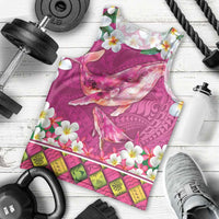 Hawaiian Plumeria and Humpback Whales Men Tank Top Polynerian Art Tattoo-Plum Pink Color LT03 - Polynesian Pride