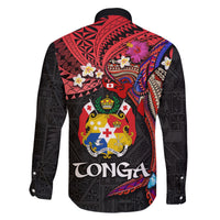 Tonga Emancipation Day Family Matching Long Sleeve Bodycon Dress and Hawaiian Shirt Ngatu Humpback Whale Polynesian Flower LT03 - Polynesian Pride
