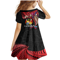 Tonga Emancipation Day Family Matching Mermaid Dress and Hawaiian Shirt Ngatu Humpback Whale Polynesian Flower LT03 - Polynesian Pride
