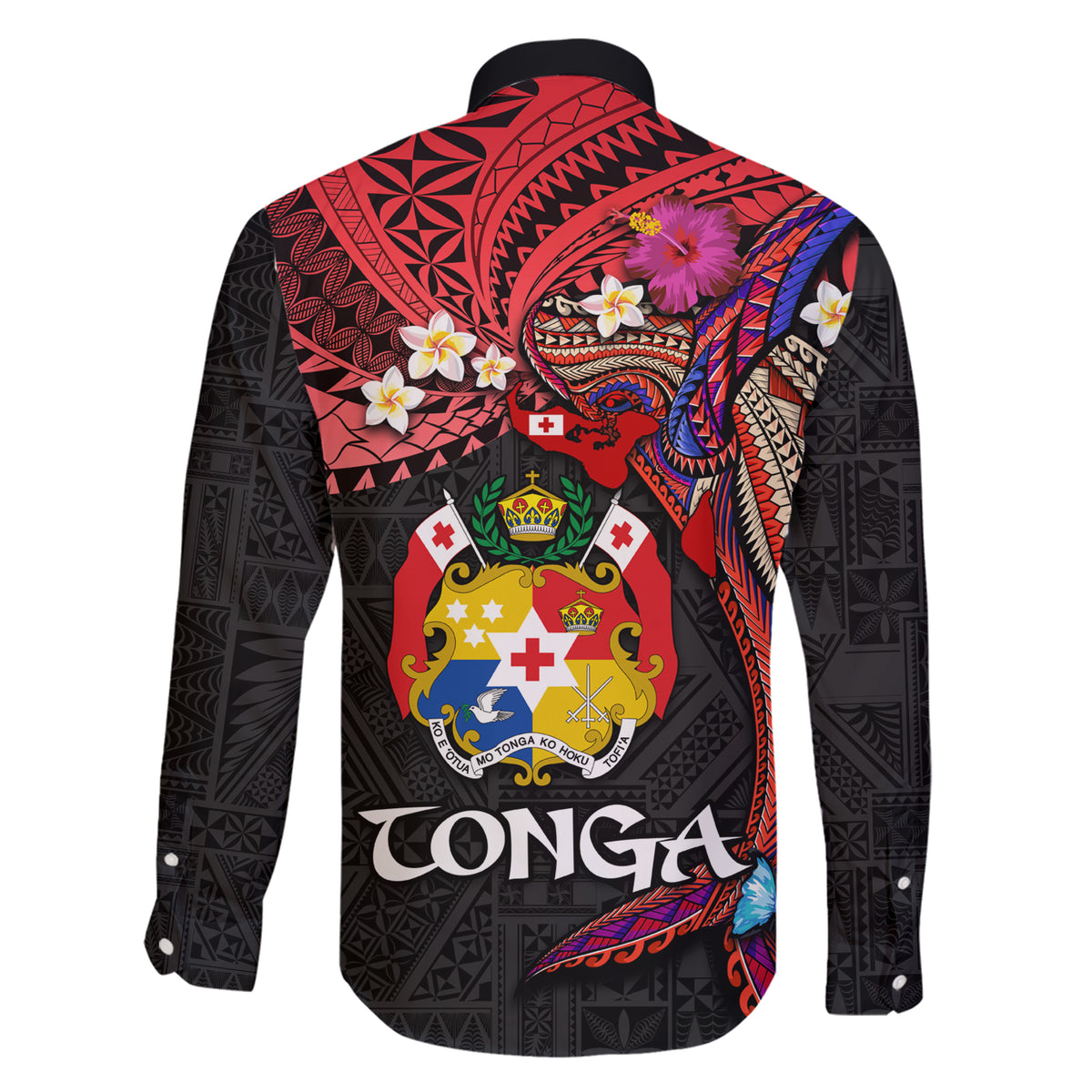 Tonga Emancipation Day Family Matching Short Sleeve Bodycon Dress and Hawaiian Shirt Ngatu Humpback Whale Polynesian Flower LT03 - Polynesian Pride