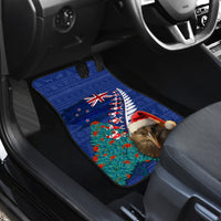 New Zealand Christmas Car Mats Kiwi Bird Santa and Silver Fern Funny Haka Dance LT03 - Polynesian Pride