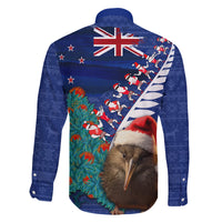 New Zealand Christmas Family Matching Mermaid Dress and Hawaiian Shirt Kiwi Bird Santa and Silver Fern Funny Haka Dance LT03 - Polynesian Pride