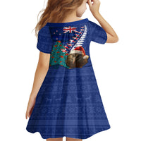 New Zealand Christmas Family Matching Summer Maxi Dress and Hawaiian Shirt Kiwi Bird Santa and Silver Fern Funny Haka Dance LT03 - Polynesian Pride