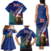 New Zealand Christmas Family Matching Tank Maxi Dress and Hawaiian Shirt Kiwi Bird Santa and Silver Fern Funny Haka Dance LT03 - Polynesian Pride