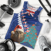 New Zealand Christmas Men Tank Top Kiwi Bird Santa and Silver Fern Funny Haka Dance LT03 - Polynesian Pride